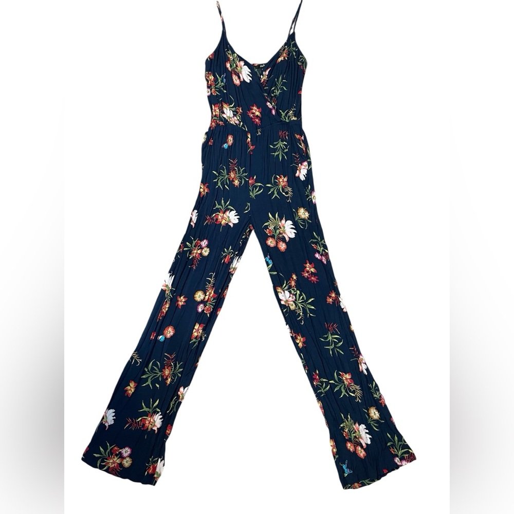 Floral Navy Jumpsuit